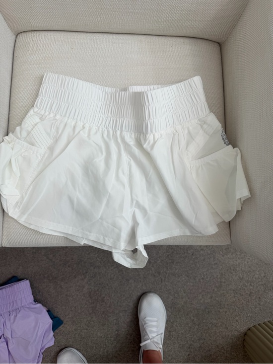 FP Movement by Free People Pants - FP Movement by Free People White Athletic Skort with Elastic Waistband